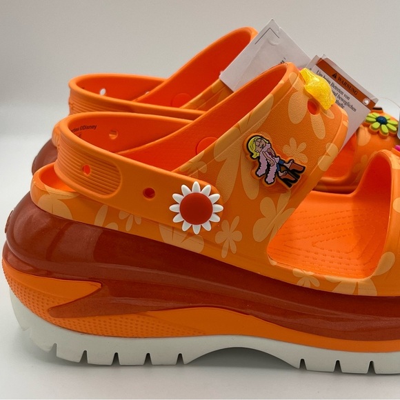 Disney Parks 2024 Lizzie McGuire Crocs Orange Mega Crush Sandals M8/W10 NWT - Picture 12 of 15